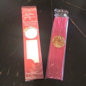 Love Apple Cinnamon Incense Sticks with Holder New in Package